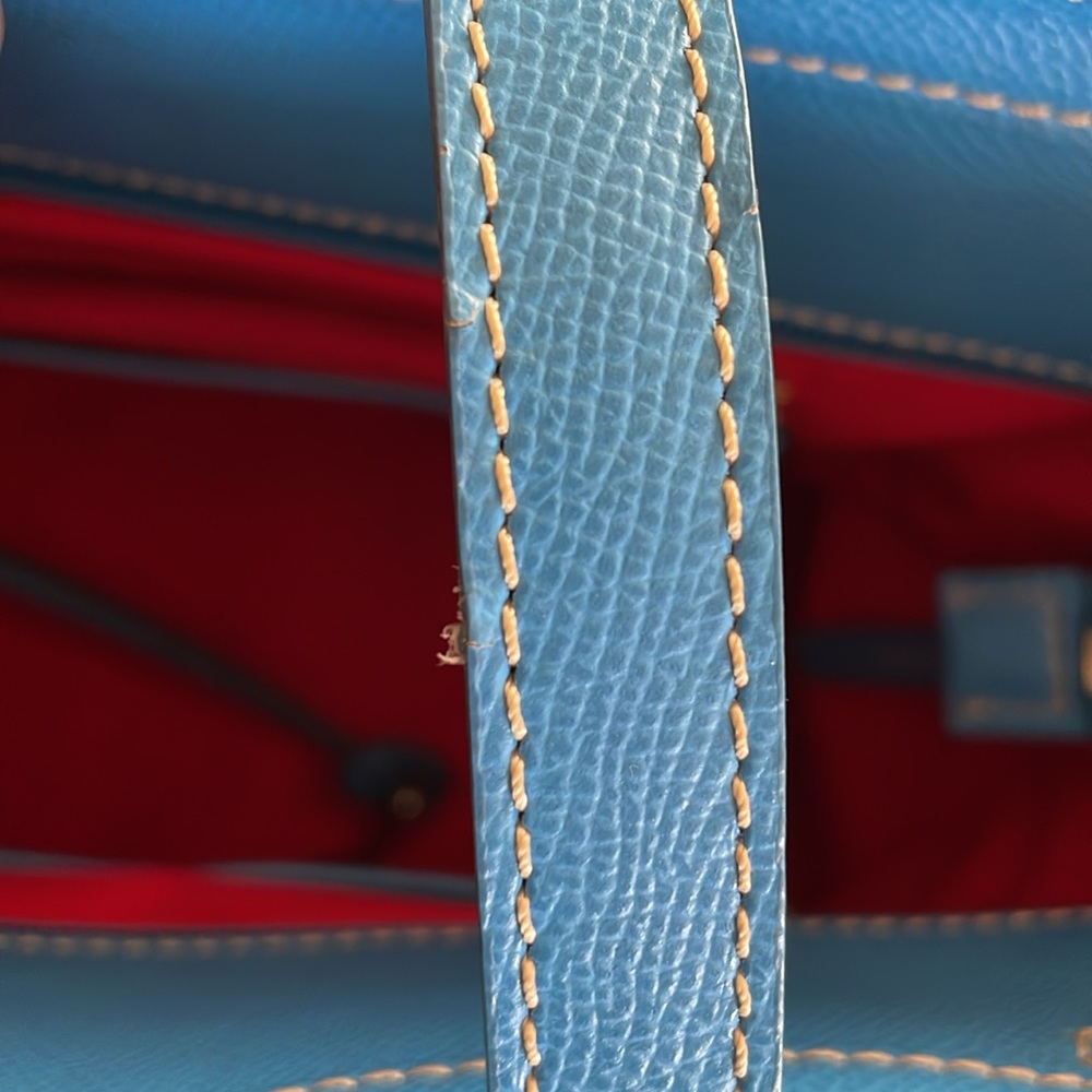 Dooney and Bourke Tote Bag Blue Purse - Picture 11 of 15